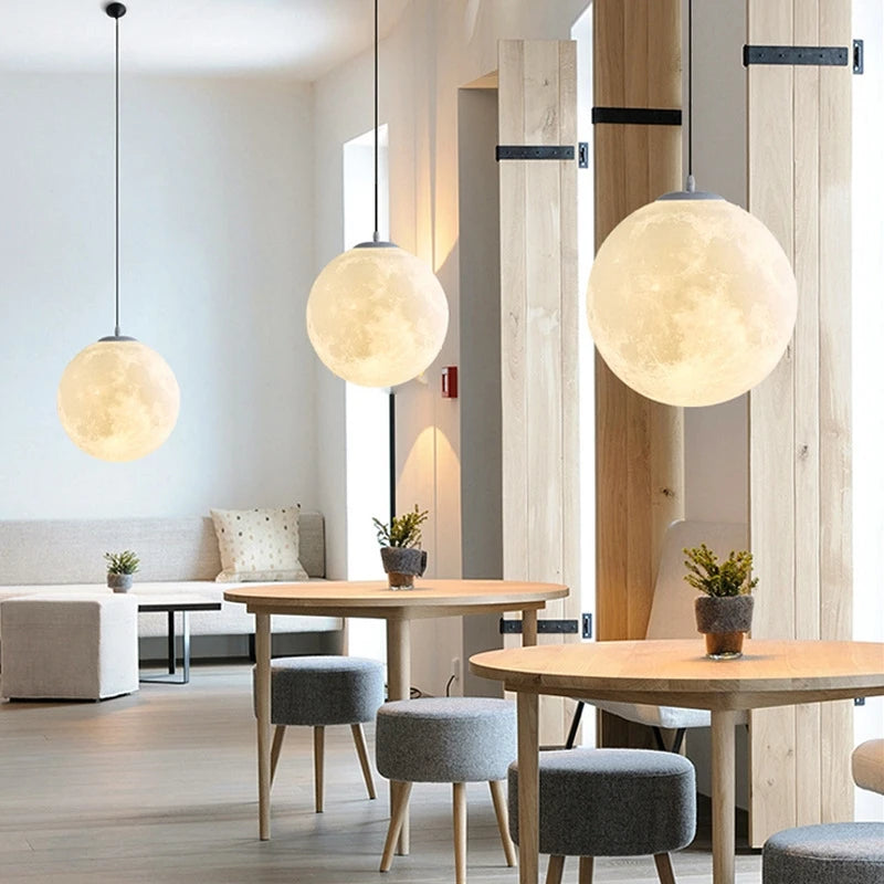 LED Moon Pendant Light