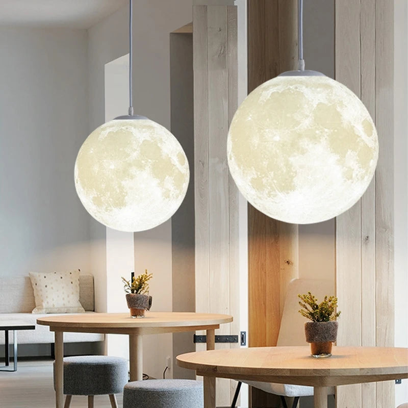 LED Moon Pendant Light