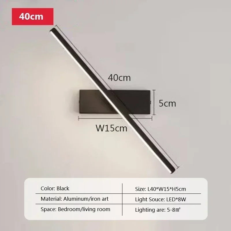 Modern Rotatable LED Wall Mirror Light