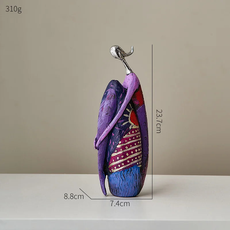 Colourful Woman Resin Statue