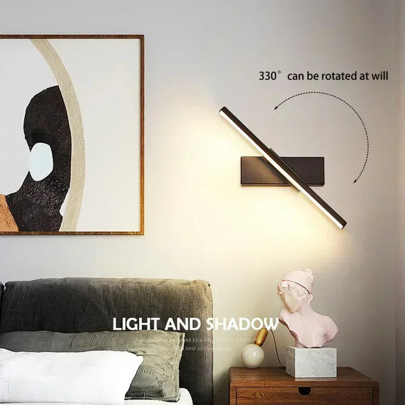 Modern Rotatable LED Wall Mirror Light