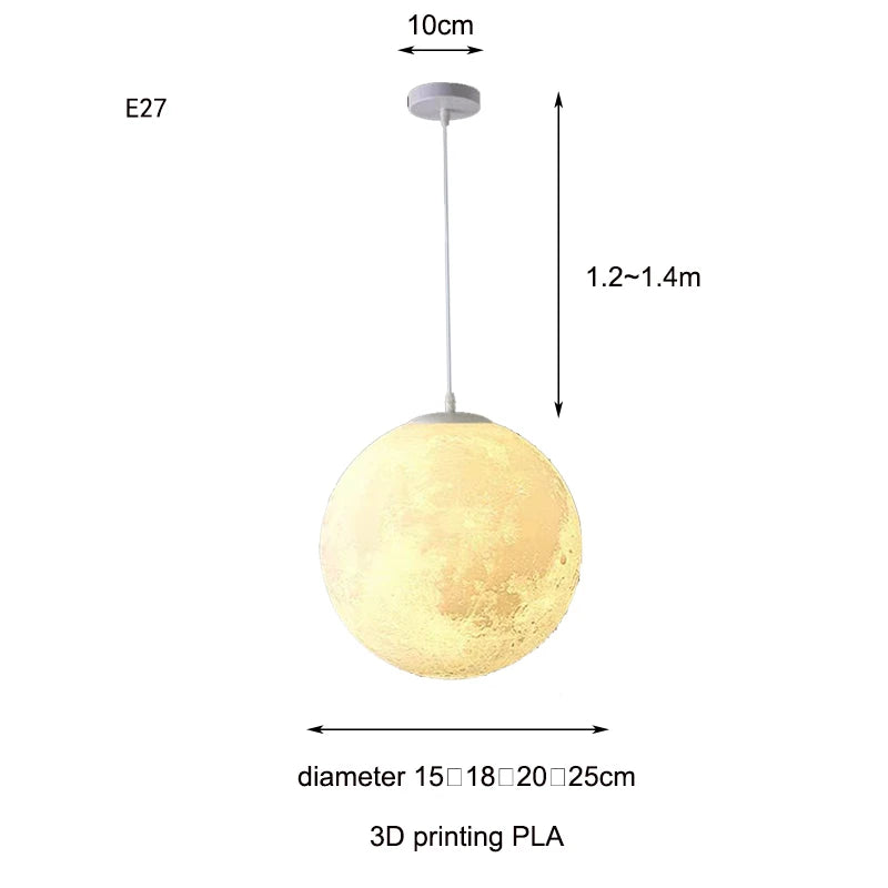 LED Moon Pendant Light