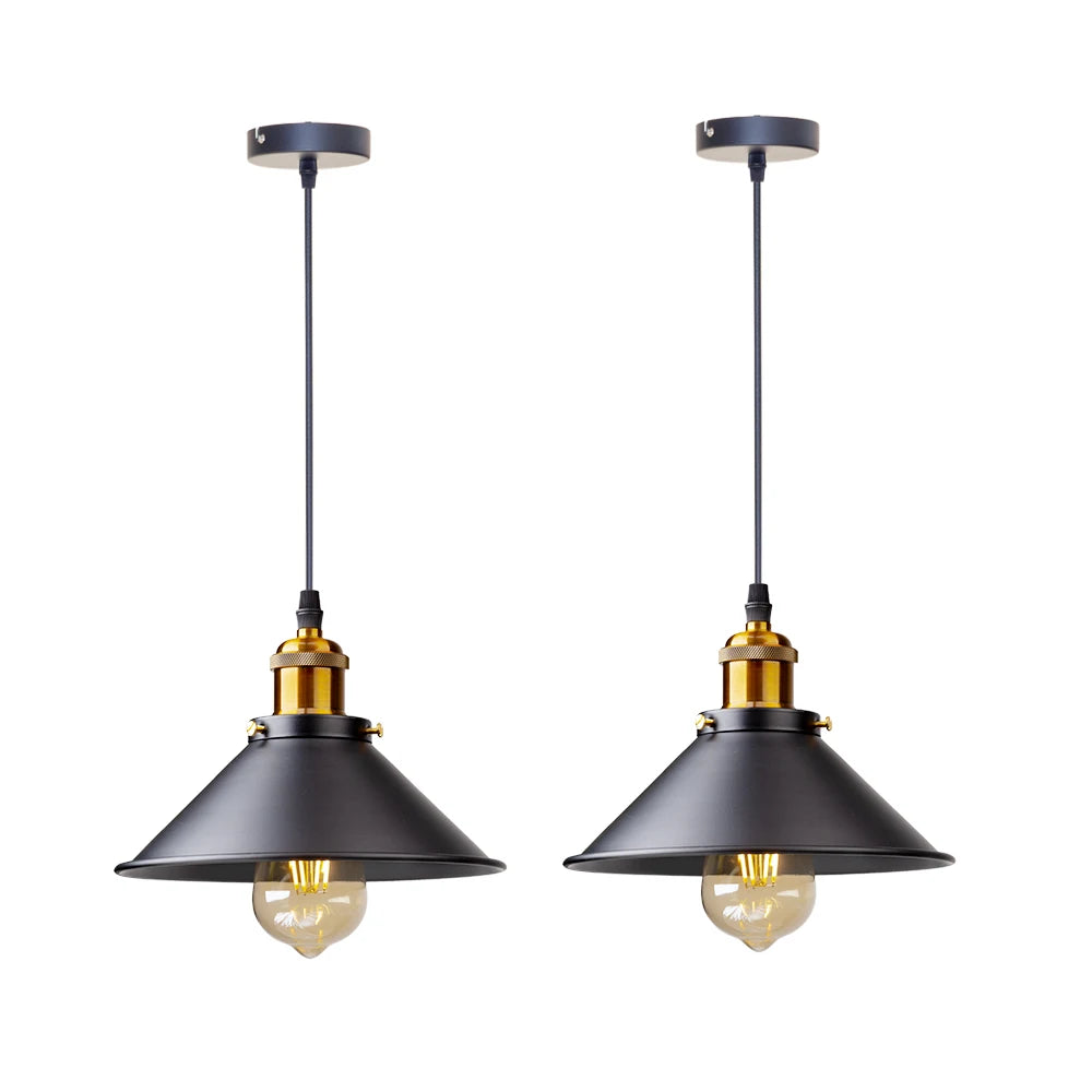 Black Vintage Industrial Pendant Light