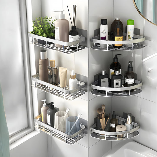 Bathroom Shelf No Drill Organizer Rack